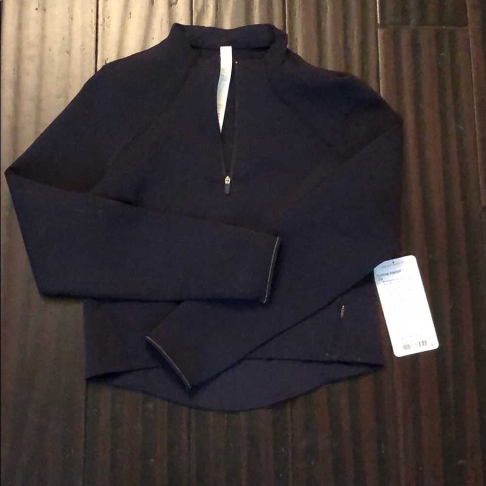 Lululemon kicking asphalt half zip navy 4 NWT